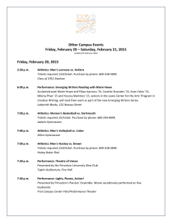 Campus Events & Exhibits  - Alumni Association of Princeton
