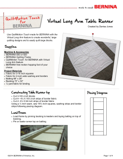 Virtual Long Arm Table Runner