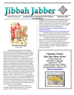 february jibbah jabber - Arabian Horse Association of New Mexico