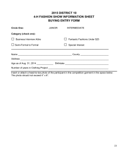 2015 district 10 4-h fashion show information sheet buying entry form
