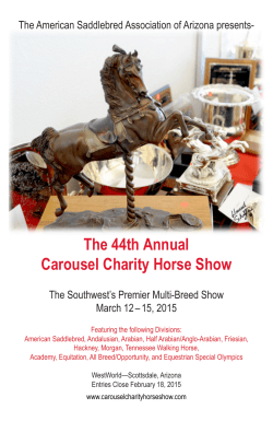 2015 Carousel Charity Horse Show Premium Book