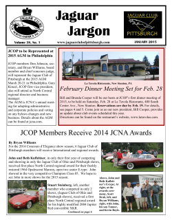 Jaguar Jargon - Jaguar Clubs of North America