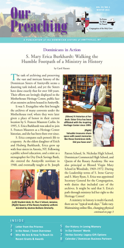 Current Newsletter - Dominican Sisters of Amityville