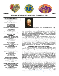 district newsletter - Lions District 35-I