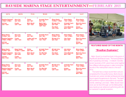 View the Bayside Marina Stage Entertainment calendar