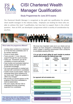 CISI Chartered Wealth Manager Qualification