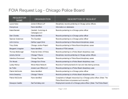 FOIA Request Log - Chicago Police Board
