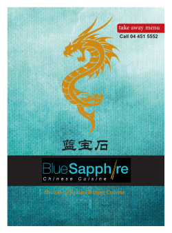 full menu - Blue Sapphire Chinese Restaurant