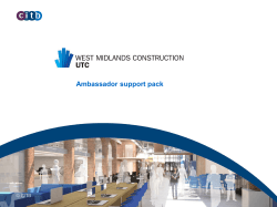 West Midlands Construction UTC Careers Advisor pack