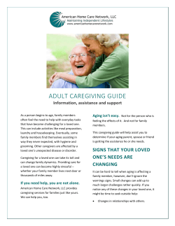 adult caregiving guide - home care, American Homecare Network