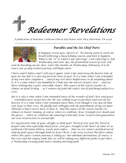 Redeemer Revelations Newsletter