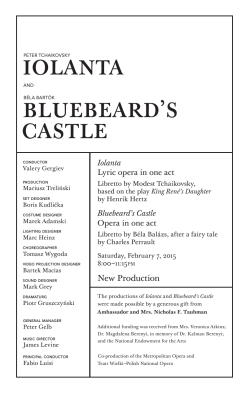 iolanta bluebeard`s castle