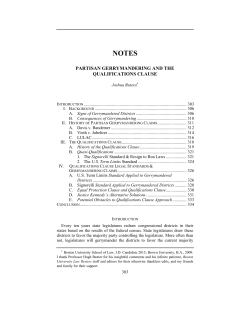 partisan gerrymandering and the qualifications