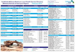 Goldfields-Midwest Medicare Local Health Service Directory