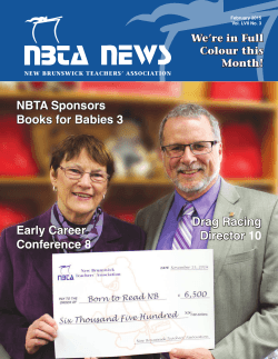 NBTA News - PDF Version - New Brunswick Teachers` Association