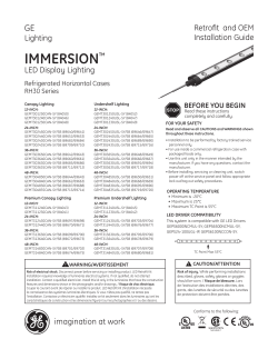 GE LED Refrigerated Display Lighting Immersion RH30 Installation