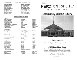 Sunday Program - Friendship Baptist Church