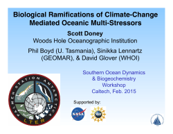 Biological Ramifications of Climate