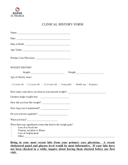CLINICAL HISTORY FORM