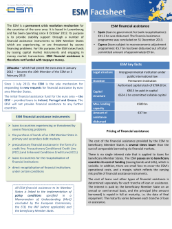 ESM Factsheet - European Stability Mechanism