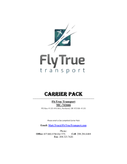 CARRIER PACK - FlyTrue Transport