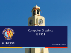 Computer Graphics IS F311 - Computer Science & Information