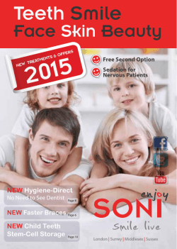 the SONI 2015 DENTAL FACE AND BEAUTY BROCHURE