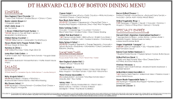 Lunch - Harvard Club of Boston