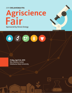 Agriscience Fair Booklet - Oklahoma FFA Association