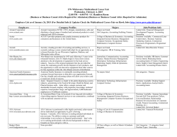 career fair vendor list - University of Wisconsin