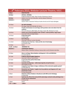 Conference Schedule - The University of Sydney