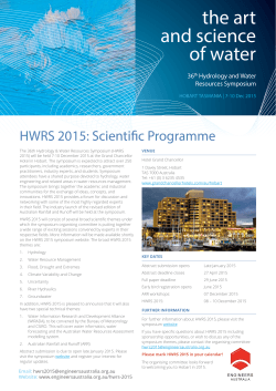 the art and science of water - Sydney Water Engineering Panel
