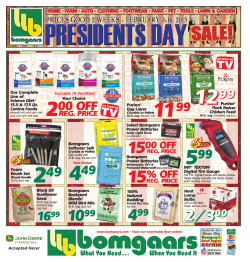 Bomgaars Presidents Day Sale