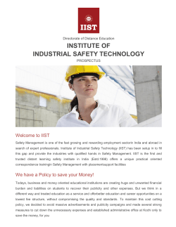 Prospectus IIST  - IIST | Training in safety management