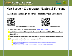 Nez Perce - Clearwater National Forests 2015 Temp job list (non