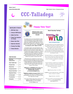 CCC Talladega Jan Feb March 2015