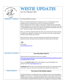 Westie Updates - West Highland White Terrier Club of America