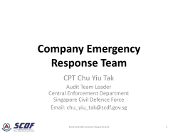 Introduction to CERT - Singapore Civil Defence Force