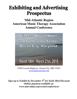 exhibits prospectus - The Mid-Atlantic Region of the American Music