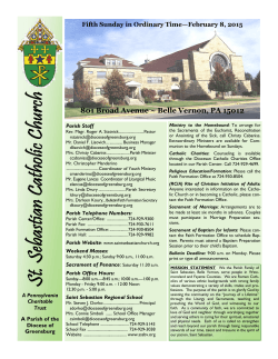 Bulletin - Fourth Sunday in Ordinary Time