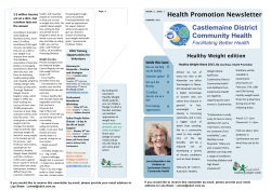 Health Promotion Newsletter Vol 2 Issue 1