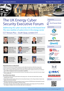 The UK Energy Cyber Security Executive Forum brochure
