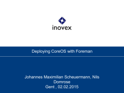 Deploying CoreOS with Foreman Johannes