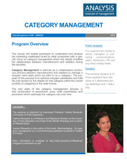 SM01 - Category Management.pub - Analysis Institute of Management
