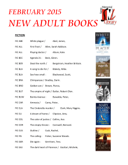 NEW ADULT BOOKS - Sump Memorial Library