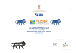 CONFERENCE PROGRAMME CONFERENCE