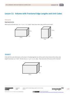 Lesson 11: Volume with Fractional Edge Lengths and