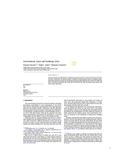 Government, taxes and banking crises