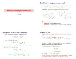 Classification with generative models