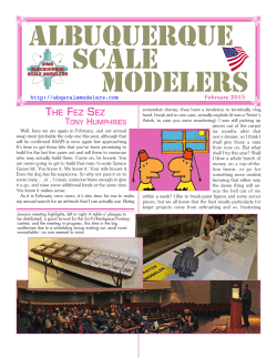 February Newsletter - Albuquerque Scale Modelers